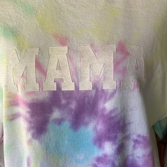 Women’s Graphic Tye Dye MAMA Crewneck Sweatshirt Size Medium - Picture 2 of 10